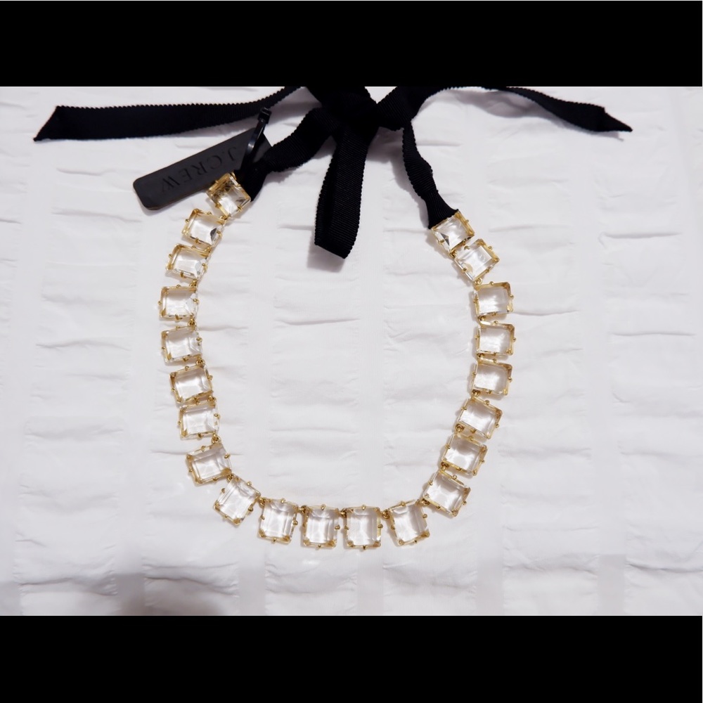 J.Crew Crystal Ribbon Necklace